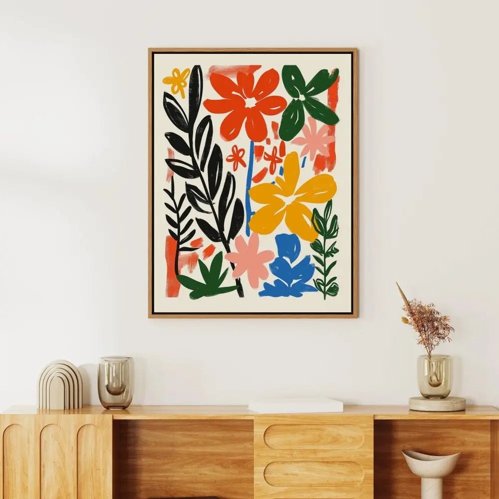 Abstract Colored FlowersJasmine Arts