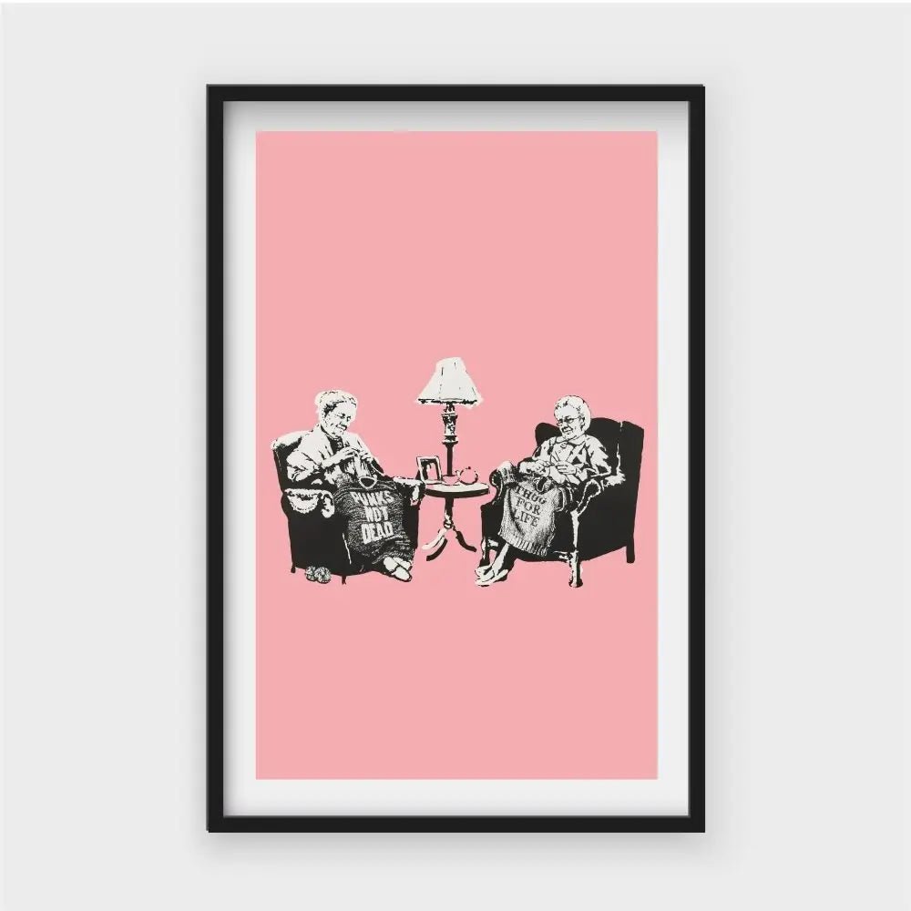 Banksy Punk Thug Knitting GranniesJasmine Arts