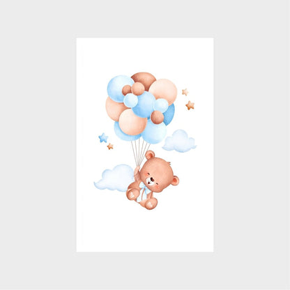 Cute teddy bear and balloonsJasmine Arts