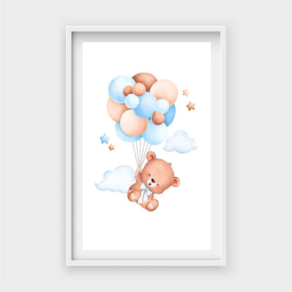 Cute teddy bear and balloonsJasmine Arts