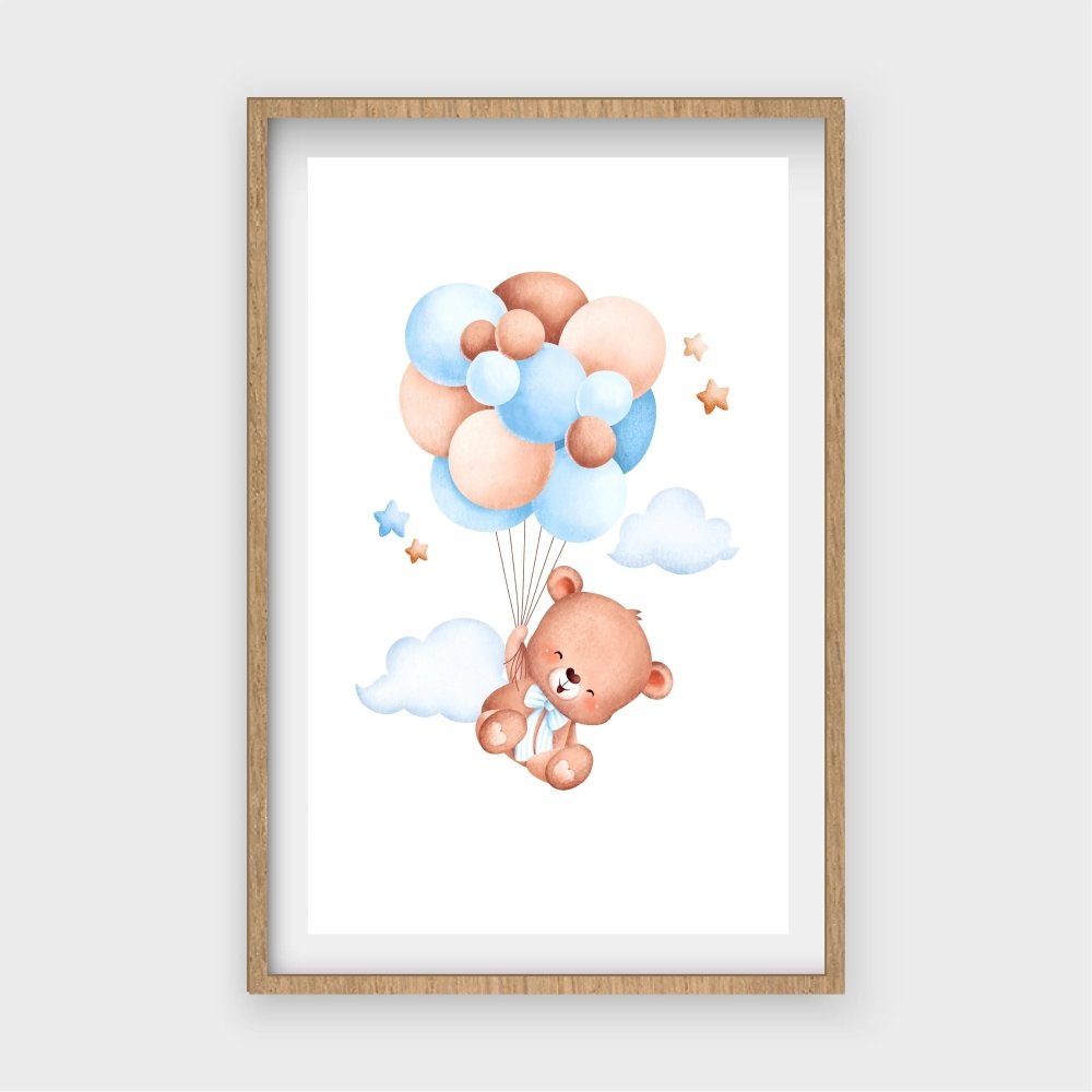 Cute teddy bear and balloonsJasmine Arts