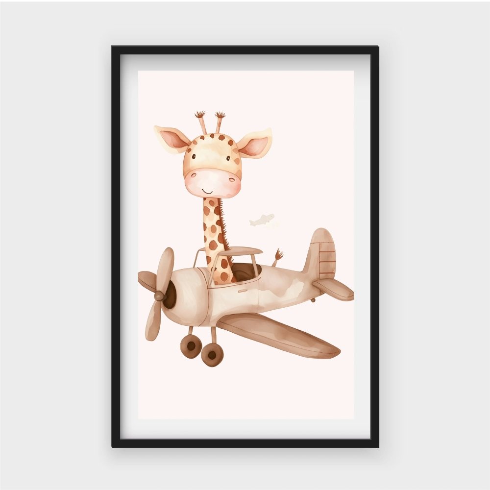 Giraffe In A PlaneJasmine Arts