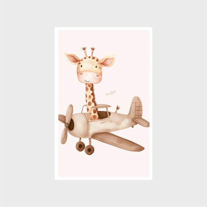 Giraffe In A PlaneJasmine Arts