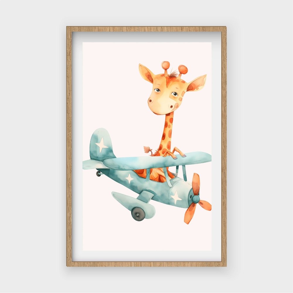 Giraffe In A PlaneJasmine Arts